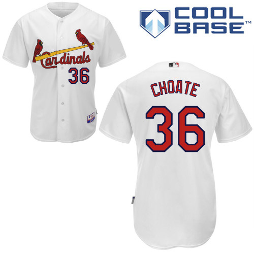 Randy Choate #36 mlb Jersey-St Louis Cardinals Women's Authentic Home White Cool Base Baseball Jersey